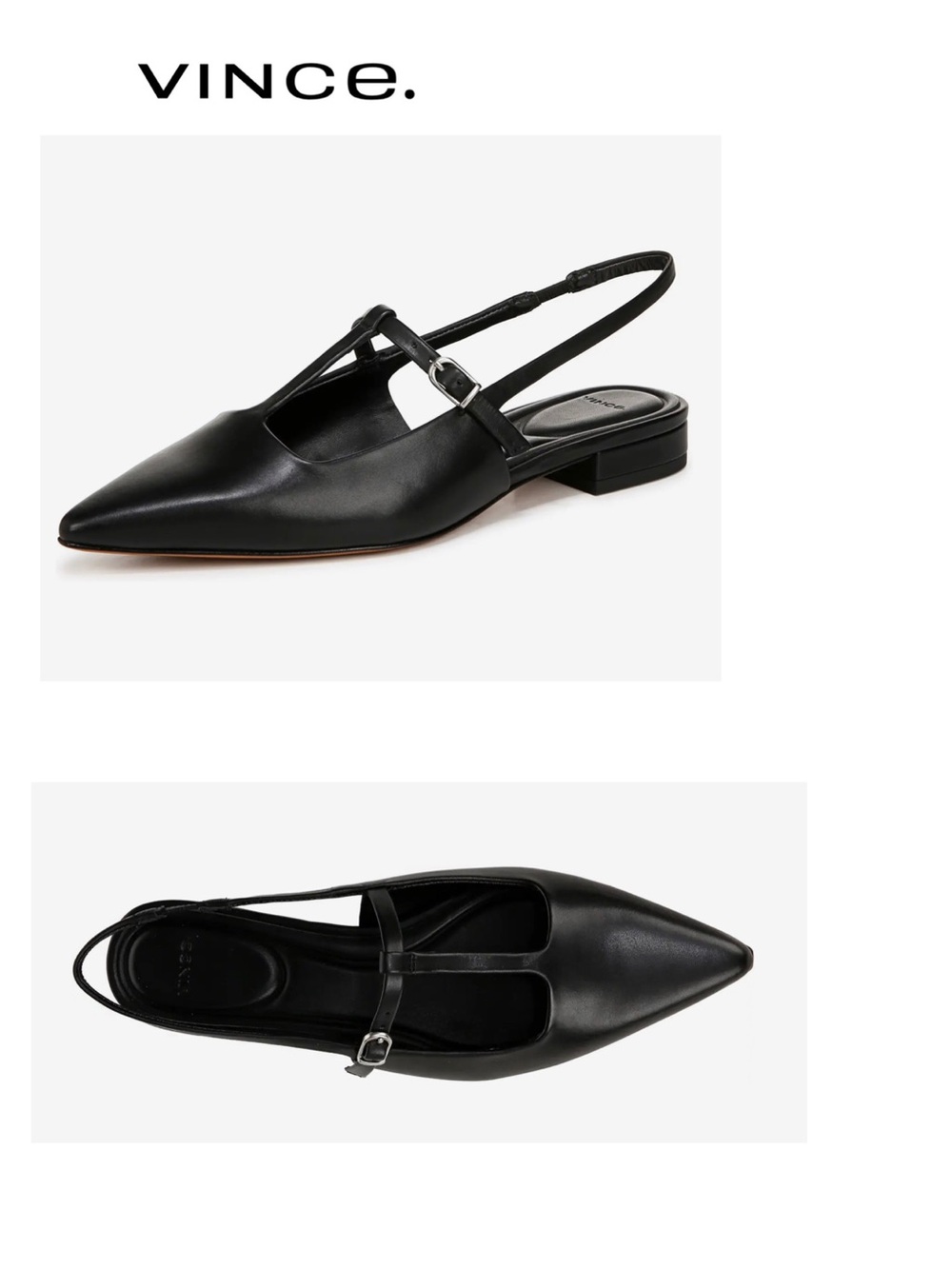 💥SALE💥 Vince Iliana Leather Slingback Flats, NWT, 9